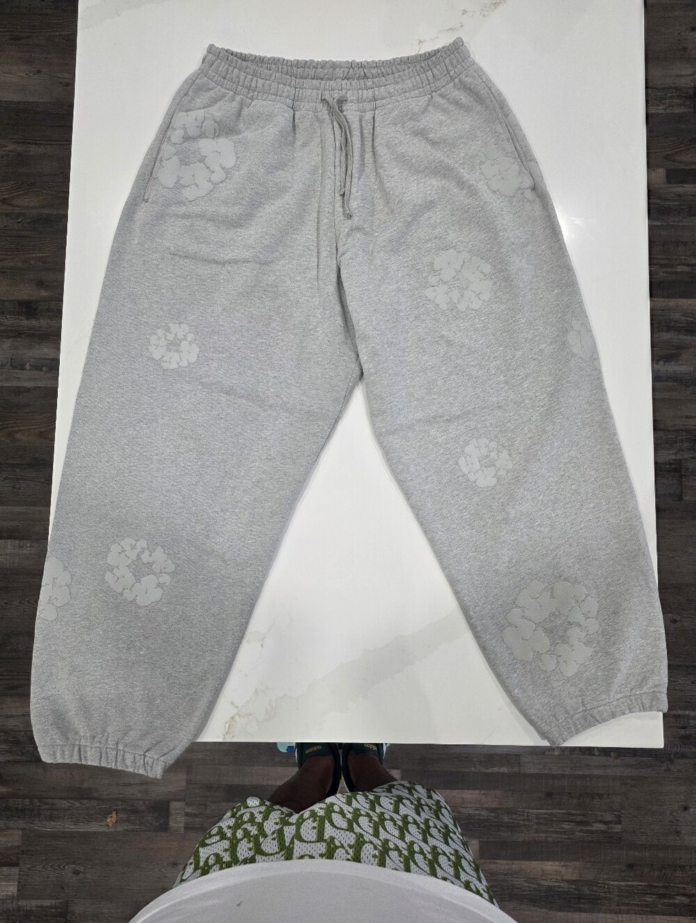 Denim Tears Mono Cotton Wreath Sweatpants Grey